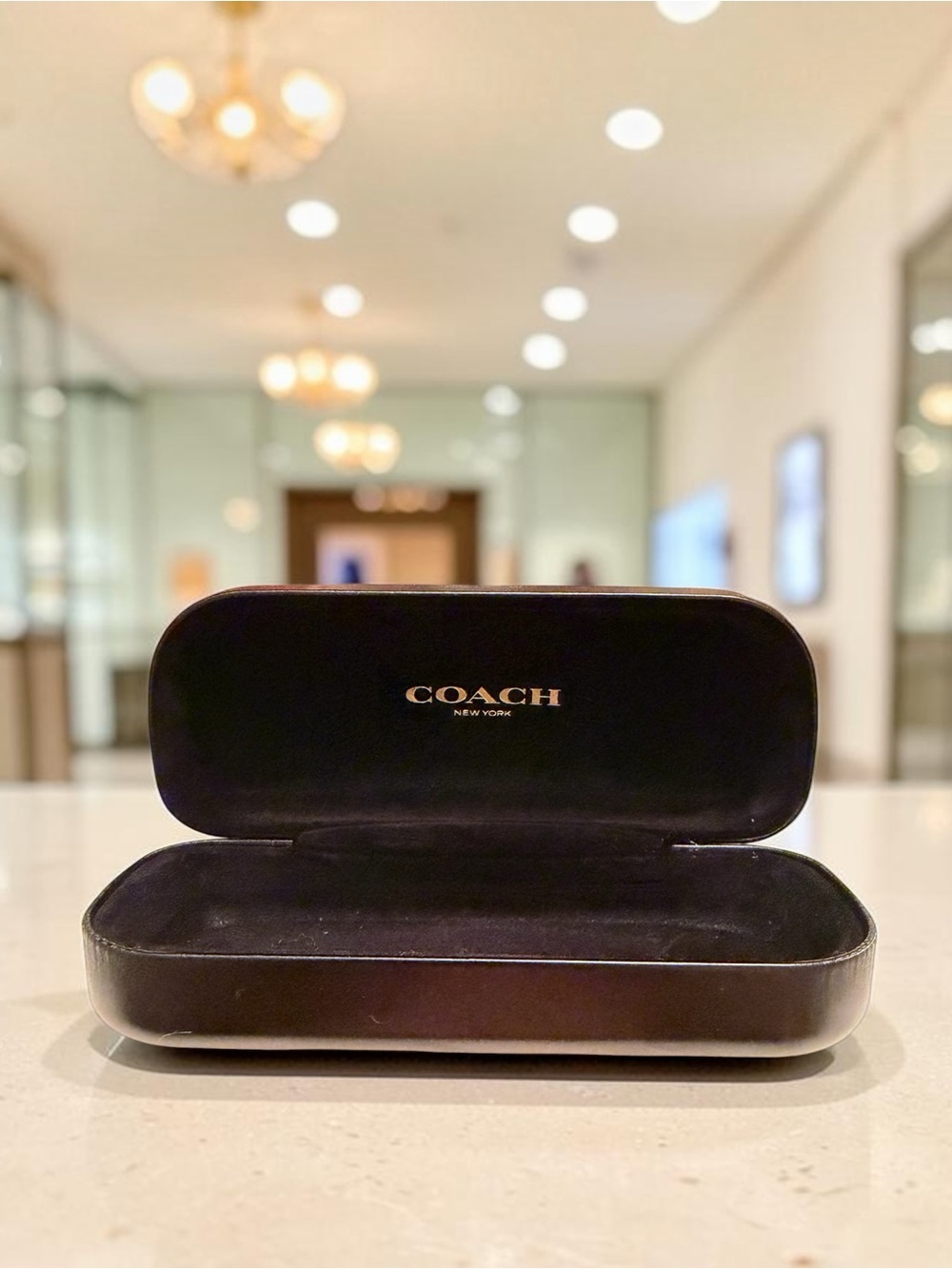 Coach New York Black Hardshell Eyeglass Sunglasses Case (GUC)